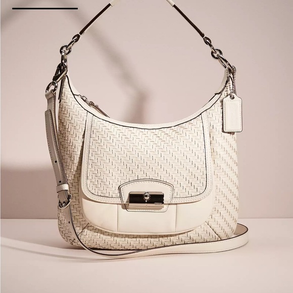 Coach Kristin Woven Leather Hobo Bag EUC